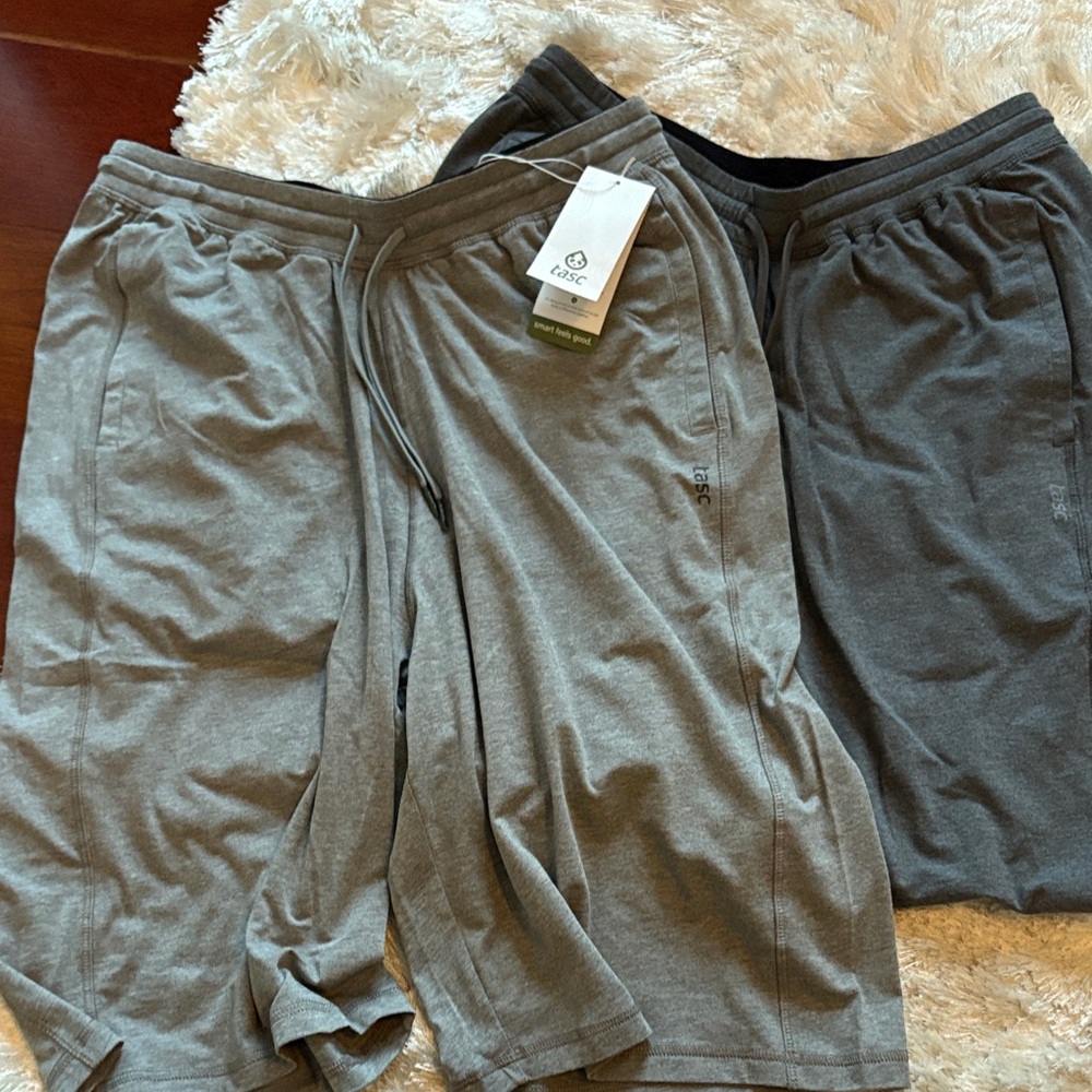 Men's Gray Athletic Shorts - 2 Pack